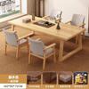 Mesa de Té y Combinación de Sillas para el Hogar Pata de Madera Maciza Mesa de Té de Placa Grande Mesa de Café Moderna Simple Mesa de Té China Nueva Mesa de Té