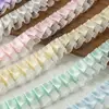 Volantes de Poliéster de Doble Capa Transparentes con Borde de Gasa de Nieve Encaje de Encaje Hecho a Mano DIY Puños Accesorios Material Decorativo