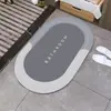 Alfombrilla de baño de tierra de diatomeas antideslizante absorbente secado rápido para puerta de entrada alfombra lavable para inodoro
