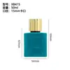 Frasco de Perfume de Vidro Flocado Personalizado 50ml Frasco Refil de Perfume de Encaixe Frasco Borrifador de Pressão Frasco de Perfume Transparente Frasco Vazio