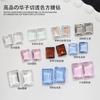 Accesorios para taladro de uñas de azúcar de roca cortada Gao Pin Hua Zi, decoración de uñas de ángulo recto rectangular con cristal de diamante puntiagudo de azúcar transparente