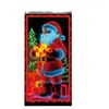 Cortina de Porta Fluorescente UV Transfronteiriça Pano Pendurado Pano de Fundo Decoração de Sala para Festa de Feriado de Natal (o Produto em Si Não Brilha)