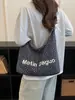 Bolsa de tela floral artística estilo coreano para mujer, bolsa de compras casual de gran capacidad, bolso de hombro versátil para el día a día
