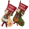 Meias de Natal Decorativas Transfronteiriças Novas Saco Grande de Doces de Natal Papai Noel Boneco de Neve Rena Meias Decorativas