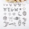 Accesorios para Arte de Uñas de Mariposa Plateada Lujo Ligero Moño Tridimensional Metal Alas de Mariposa Grande Adornos de Diamantes para Uñas Explosiones de Celebridad de Internet