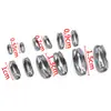 50 piezas de hebilla de cintura de cuentas de acero inoxidable, hebilla de cintura de cerdo, hebilla de cadena de cuentas, hebilla de collar, pulsera, hebilla de conexión, accesorios de joyería DIY