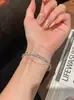 Nueva pulsera elástica dorada con cuentas de oro triturado, pulsera ligera de cuentas de plata con memoria de un solo círculo, pulsera de joyería
