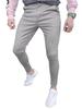 Calças casuais de verão europeias e americanas calças masculinas listradas estampadas na altura do tornozelo slim fit calças retas masculinas calças casuais