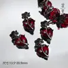 [Rosa enjaulada] Colgante de aleación Negro Cuervo Oscuro de Nicho Accesorios para Pulsera Material Hecho a Mano DIY con Cuentas