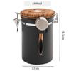 Café Sellado Lata de Acero Inoxidable Lata de Almacenamiento de Café Molido Válvula de Escape Unidireccional Almacenamiento de Granos de Café Té Lata de Almacenamiento