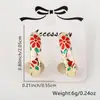 Aretes de anillo de flor gota de aceite mariposa con baño de oro de 18k diseño de nicho aretes transfronterizos europeos y americanos para mujer al por mayor
