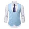 Chaleco de Traje Casual de Doble Botonadura Rayado Ajustado para Hombre, Nuevo de Primavera 2025, Estilo Europeo y Americano
