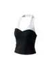 Top Deportivo Transfronterizo de Tirantes con Bloques de Color y Copas Fijas, Ropa de Yoga de Secado Rápido, Ropa Exterior de Fitness con Sensación de Segunda Piel, Camisola para Exteriores