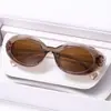 Gafas de sol de moda estilo influencer, protección UV, estilo retro francés, unisex, gafas de sol con montura ovalada ojo de gato