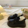Sapatos de Couro Versáteis com Cadarço para Mulheres, Lançamento Primavera 2026, Estilo Britânico Retrô, Mocassins de Solado Grosso para Mulheres