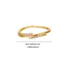 Anillo Abierto de Mariposa de Circonita Simple Europeo y Americano Transfronterizo Anillo de Diseño de Nicho Joyería de Mano para Uso Diario Estilo Nuevo
