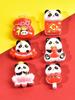 Accesorios de resina de panda festivos para el Festival de Primavera de Año Nuevo, pegamento en crema, materiales hechos a mano, joyería casera, horquilla, funda para teléfono