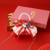 Bolsa Pequeña Roja de Año Nuevo Celebridad de Internet Bolso Cruzado de Princesa Pequeño Fragante Moda Estilo Extranjero Bolsa Linda de Niña Venta al por Mayor