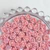 Venta al por mayor luminosa explosión viva pasta de frijol rosa rosa joyería para uñas flor de simulación bolsa de material para uñas