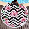 Nueva toalla de playa de microfibra y borlas, toalla de baño, tapete para almuerzo, flamenco, nueva impresión digital 3D de una pieza