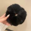 Corda de pelúcia de imitação atmosférica de pelo de vison, novo anel de cabelo de intestino grosso de alta qualidade, outono e inverno, faixa de borracha retrô, acessórios de cabelo femininos