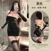 Lingerie Sexy, Tentação Sexy, Jogo de Role Play em Couro Patente, Traje de Bruxa Sexy sem Costas para Jogo de Motocicleta, Dropshipping