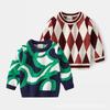 Suéteres para Niños al por Mayor 2025 Nuevo Estilo Coreano Ropa para Niños Tejidos Suéteres con Estampado para Niños Camisetas Base para Bebés al por Mayor