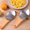 Venda por atacado aço inoxidável multi-função abacate manga faca melancia frutas colher cortado em cubos cortado split ferramentas de cozinha