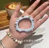 Goma para el Cabello de Perlas de Alta Calidad con Alta Elasticidad y Pedrería, Cuerda para el Cabello de Seda Helada para Mujeres, Banda Elástica de Estilo Coreano para Chongo y Cola de Caballo