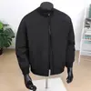 Chaqueta Bomber MA1 Coach Azul Oscuro para Hombre Otoño Corta Exterior Holgada Americana Cuello Alto Chaqueta de Béisbol Top