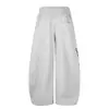 Pantalones de chándal para hombre con dobladillo curvo, estampado de cruz y letras, pantalones largos personalizados holgados de pierna ancha, tiro alto, tonos oscuros, diseño moderno