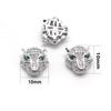 Colgante de Cuentas de Circonio de Cobre de AliExpress Cabeza de Leopardo Calavera Hecho a Mano DIY Pulsera Collar Colgante Accesorios