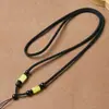 Colar com Pingente de Cera de Abelha Tecido Artesanal de Alta Qualidade com Contas da Sorte, Cordão para Mulheres e Homens, Pingente de Jade, Fivela da Paz