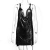 2023 Amazon Hot Dress Metallic Sequin Slip Dress Sexy Party Boate Europeu e Americano Sweet Spicy Dress