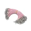 Hilo de Cera Coreano Colorido de 2 mm Cierre de Langosta Corto de Aleación Cordón de unos 13 cm de Largo Cuerda para Colgante DIY Hebilla de Doble Extremo Accesorios
