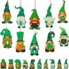 30 Piezas Decoración Colgante de Adorno de Enano de Madera del Día de San Patricio Decoración Irlandesa del Día de San Patricio