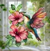 Nuevo Colgante de Pájaro Acrílico Transfronterizo para Decoración de Sala de Estar Interior y Jardín Exterior, Adorno Colgante para Arreglo de Fiesta Navideña