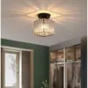 Luz de corredor de luxo leve transfronteiriça, luz simples moderna para corredor, luz de teto circular criativa de cristal para varanda, luz de entrada para sala de estar