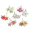 Orquídea artificial pequena de 3 hastes DIY Acessórios para grampo de cabelo e tiara femininos Flores de chifon Acessórios de flor artificial para sapatos e chapéus