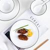 Cuencos de Cerámica Esmaltada Bajo Vidriado Estilo Japonés y Palillos para Uso Doméstico, Combinables Libremente con Platos, Cuencos para Fideos, Cuencos para Sopa, Vajilla Minimalista de Jingdezhen