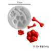 Molde de silicona con forma de hueso de perro o garra de gato para hornear galletas, pasteles, decoración de chocolate DIY con gotas de gel