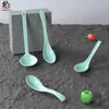 Louça de Mesa Escandinava Imitando Porcelana Sopa de Macarrão com Carne Colher Gancho de Cabo Longo Colher Criativa Restaurante Picante Quente Especial Plástico Colher Longa