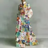 Vestido estampado estilo retro francês para mulheres, novo modelo de verão, moda feminina europeia e americana transfronteiriça, vestido elegante e sofisticado