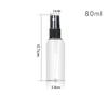 Regadera botella de plástico pet sub-botella perfume botella vacía niebla fina pulverización lateral botella de muestra transparente botella pulverizadora