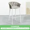 Cadeira de Bar Personalizada para Exterior Estilo Nórdico com Encosto Simples Moderna Banqueta Alta para Casa Cadeira de Bar Cadeira para Balcão de Recepção Mesa e Cadeira