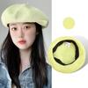 Circunferencia de Cabeza Grande Sombrero Nuevo Estilo Coreano de Verano para Mujeres Venta al por Mayor Sombrero de Pintor Tejido Fino con Banda Elástica Boina de Primavera y Verano