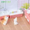 Accesorios creativos para cocina de casa de muñecas con temática rosa, decoraciones DIY para paisajes en miniatura y adornos en miniatura
