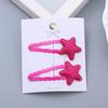 Presilha de Cabelo Estrela Glitter Fofa Colorida Estrela de Cinco Pontas Franjinha de Bebê Infantil Acessórios de Cabelo Atacado