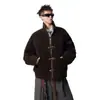 Hebilla de Avión Resistente Estilo Old Money Chaqueta Transfronteriza para Hombres y Mujeres, Marca de Tendencia Otoñal Abrigo de Workwear Deconstruido con Cuello de Solapa, Top Corto