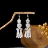 Pendientes de Pavo Real para Minorías Étnicas, Regalos Retro de Plata Miao Estilo Étnico, Accesorios de Pendientes Vintage de Imitación Plata